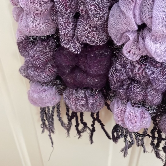 Purple Textured Scarf - Picture 5 of 5